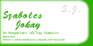 szabolcs jokay business card